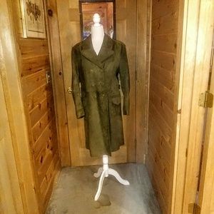 Suede Green Coat (VINTAGE)